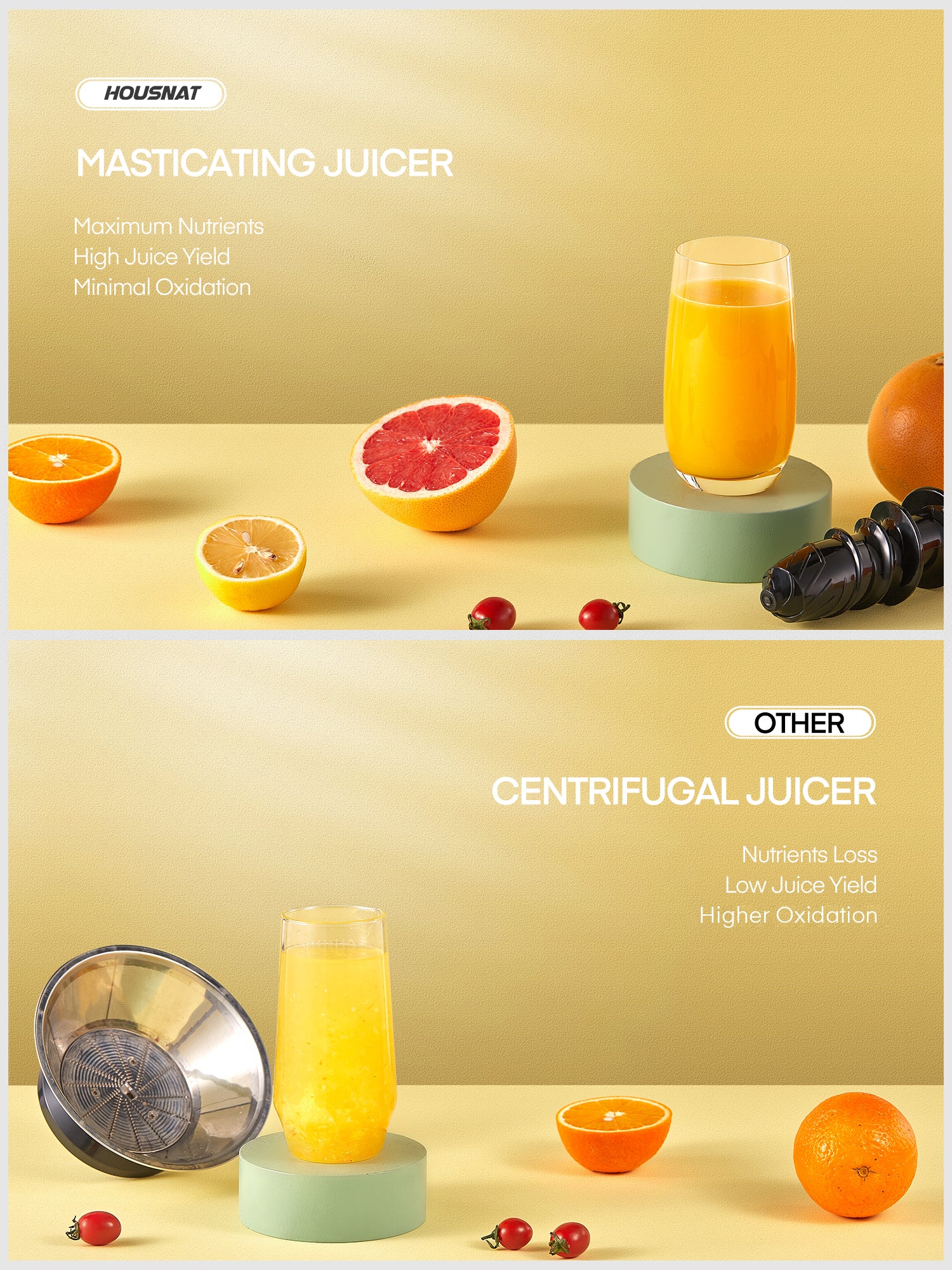 Masticating vs centrifugal clearance juicer