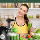 enjoy every moment in your life, Juicer Machines, HOUSNAT Professional Celery Slow Masticating Juicer Extractor Easy to Clean, Cold Press Juicer with Quiet Motor and Reverse Function for Fruit & Vegetable, Brushes & Recipes Included, Black